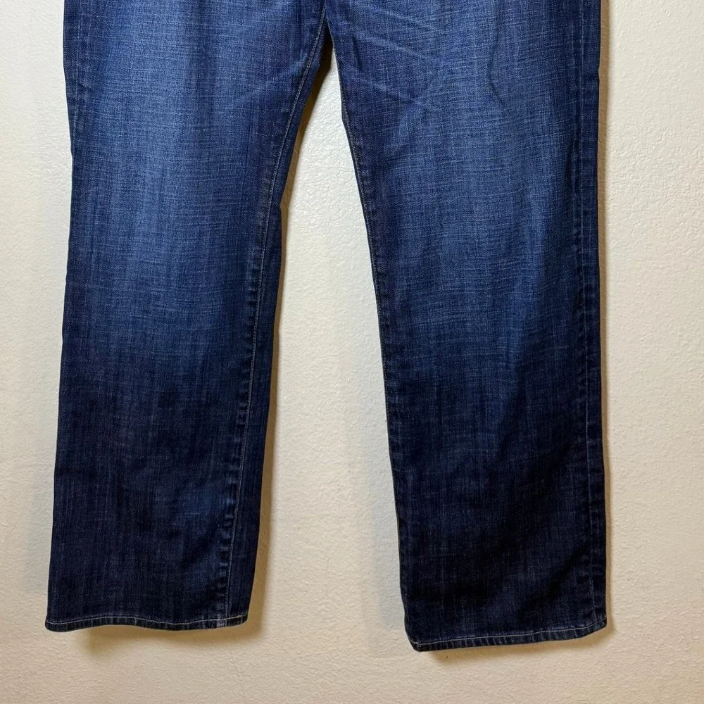 Lucky Brand Men 361 Vintage Straight Jeans 37x31.5 Blue Dark Wash Denim American